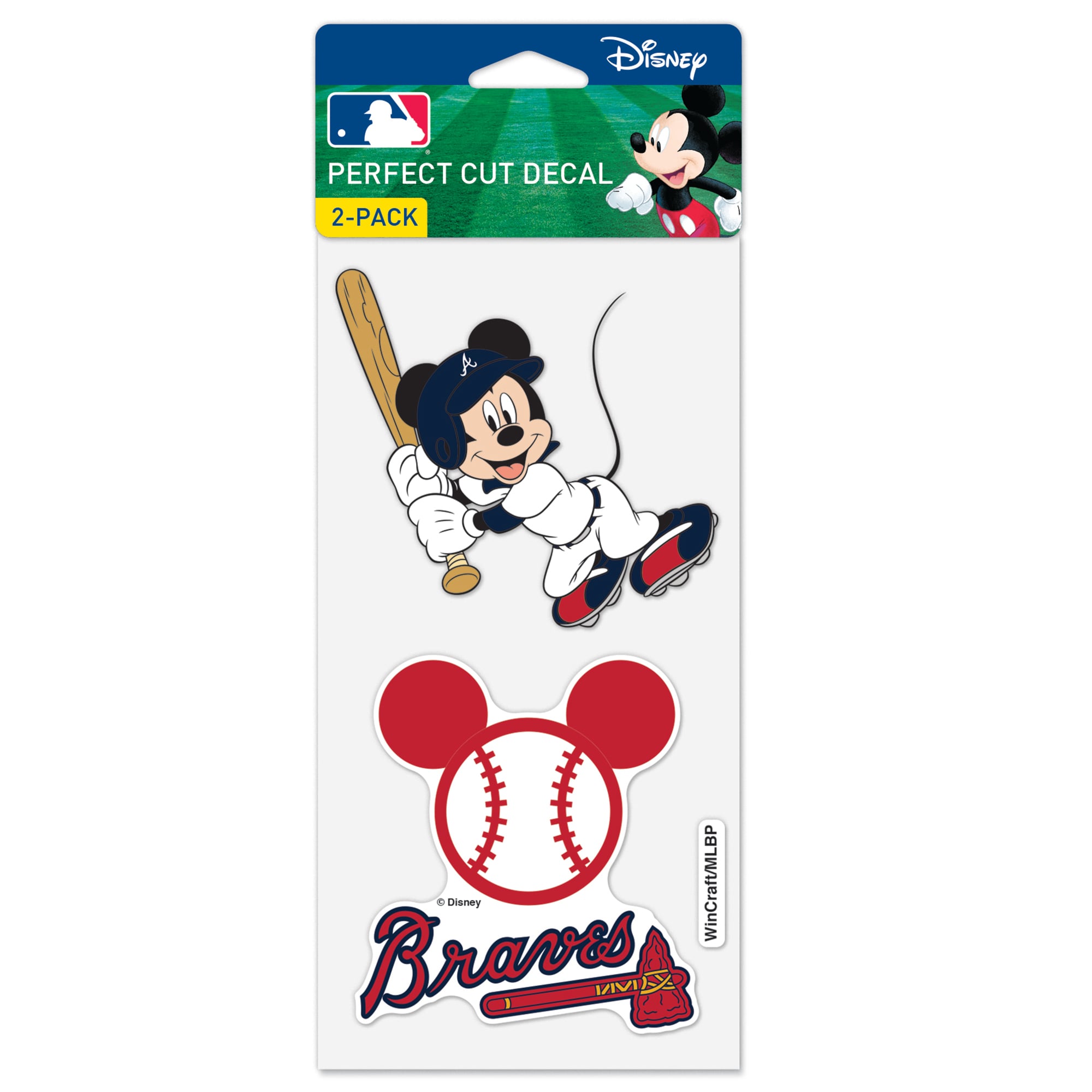 Atlanta Braves WinCraft 2-Pack Disney Character Window Decals