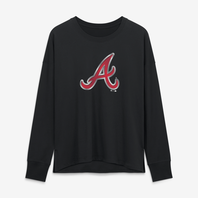 Atlanta Braves Women's Forged Mascot Long Sleeve T-Shirt - Black