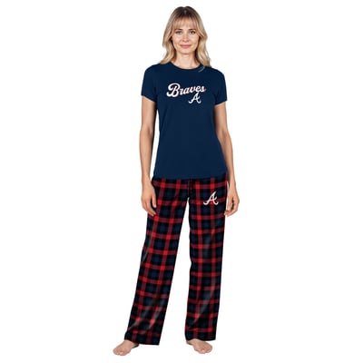  Atlanta Braves Concepts Sport Women's Highland Sleep Set - Navy