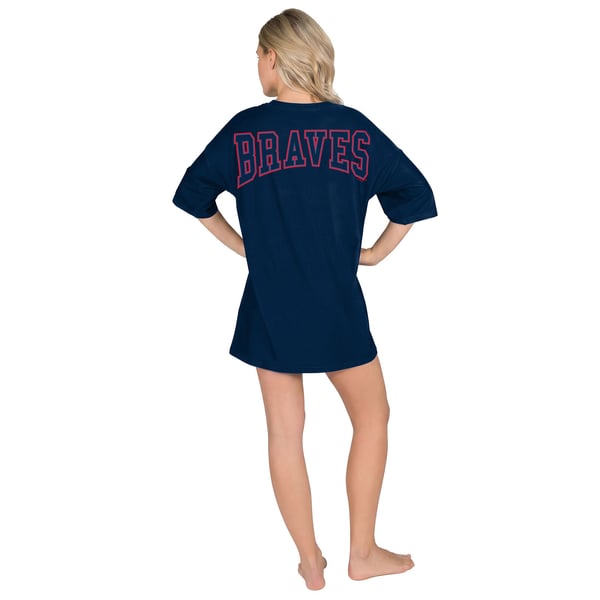 atlanta braves jersey dress Women's Concepts Sport Navy Mosaic Knit Nightdress Size: Extra Small atlanta braves jersey 2026