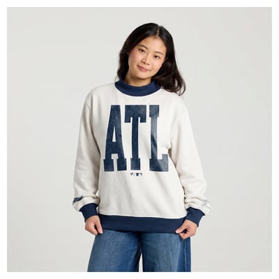 Atlanta Braves Fanatics Women's City Abbreviation Sweatshirt - Cream