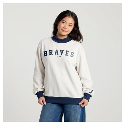 Atlanta Braves Fanatics Women's Sweatshirt - Cream