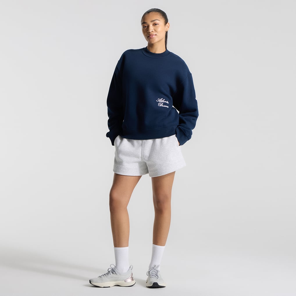 Atlanta Braves lululemon Women's Oversized Steady State Crew - True Navy