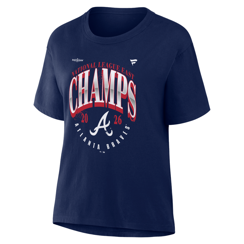Atlanta Braves Women's 2026 NL East Division Champions T-Shirt - Navy