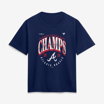 Atlanta Braves Women's 2026 NL East Division Champions T-Shirt - Navy