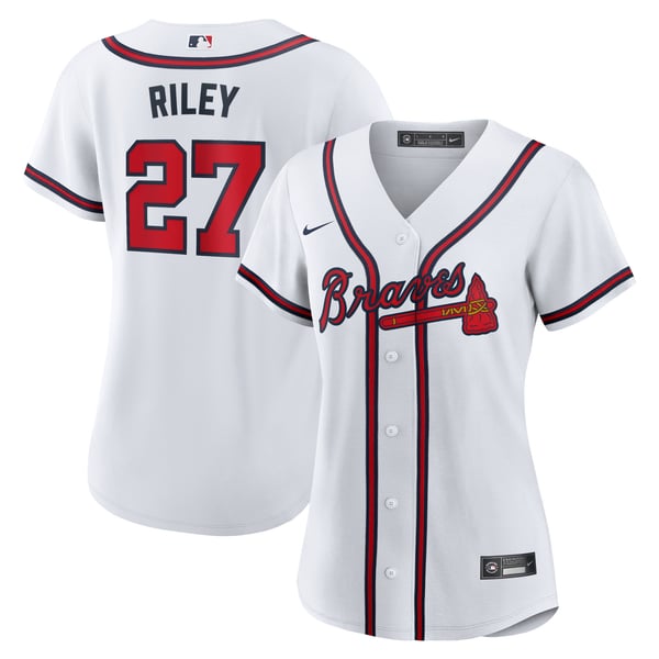 Jersey Austin Riley Dama #27 Atlanta Braves