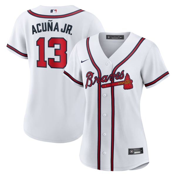 Jersey Ronald Acuña Jr. Dama #13 Atlanta Braves Jersey Ronald Acuña Jr. Dama #13 Atlanta Braves