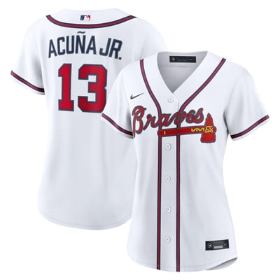 Ronald Acuña Jr. Atlanta Braves Nike Women's Home Replica Jersey - White