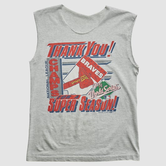 World Series 1991 Tank - Heather Gray - M by Fanatics Real Vintage