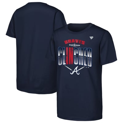 Atlanta Braves Fanatics Youth 2026 MLB Postseason Locker Room T-Shirt - Navy