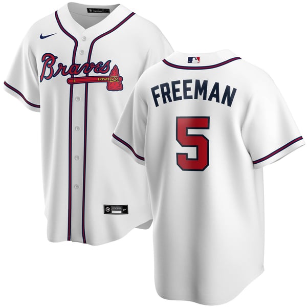 Youth Atlanta Braves Freddie Freeman Nike White Alternate Replica 