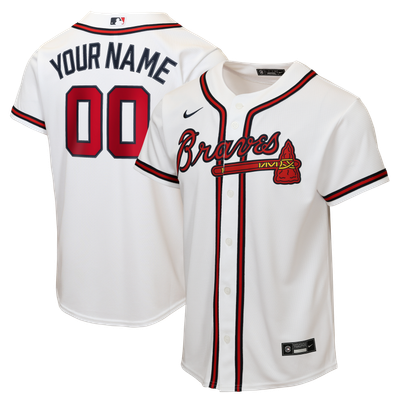 Atlanta Braves Nike Youth Home Replica Custom Jersey - White