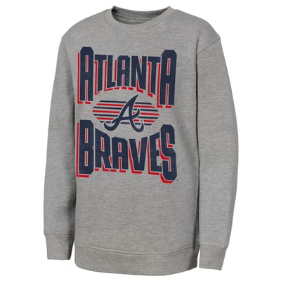 Atlanta Braves Outerstuff Youth Jet Stream Sweatshirt - Gray