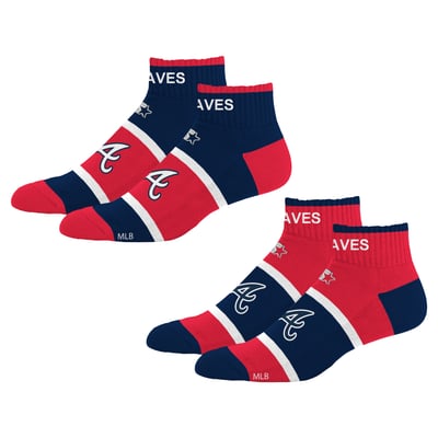 Atlanta Braves Starter Youth Season Opener Two-Pack Quarter Socks Set - Navy
