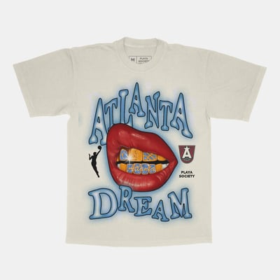  Atlanta Dream Playa Society Unisex Sketch T-Shirt - Oatmeal