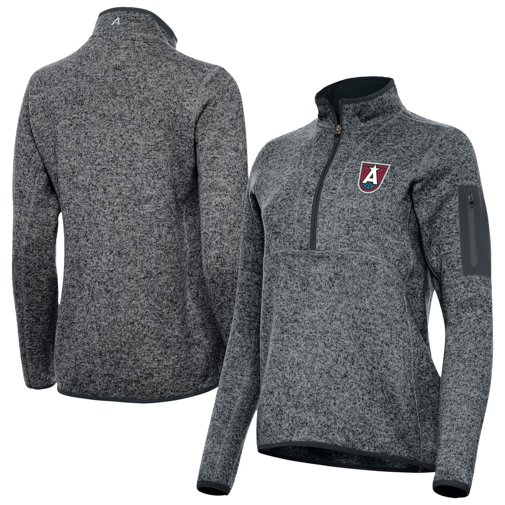 Atlanta Dream Antigua Women's Fortune Half-Zip Pullover Jacket - Heather Gray