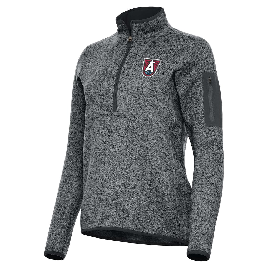 Atlanta Dream Antigua Women's Fortune Half-Zip Pullover Jacket - Heather Gray
