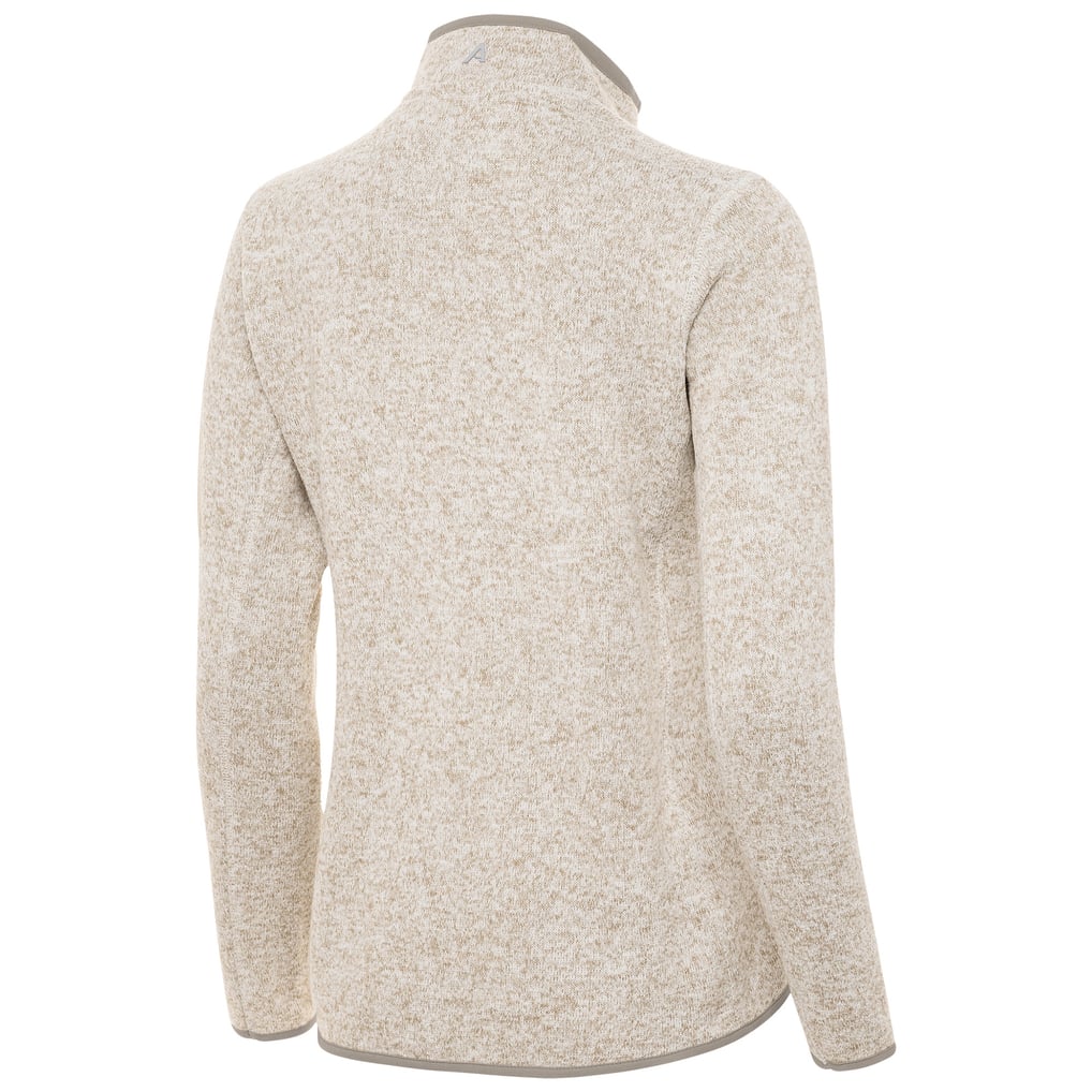 Atlanta Dream Antigua Women's Fortune Half-Zip Pullover Jacket - Oatmeal