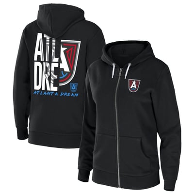 Atlanta Dream WEAR by Erin Andrews Women's Full-Zip Sponge Fleece Hoodie - Black