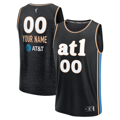 Atlanta Dream Fanatics Youth Fast Break Custom Jersey - Rebel Edition - Black