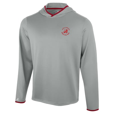 Atlanta Drive GC Antigua Brink Desert Dry Long Sleeve Hoodie T-Shirt - Gray