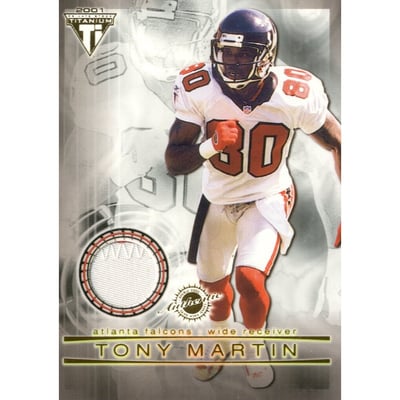 2001 Titanium Double Sided Jerseys Patches #45 Tony Martin/Derrick Alexander