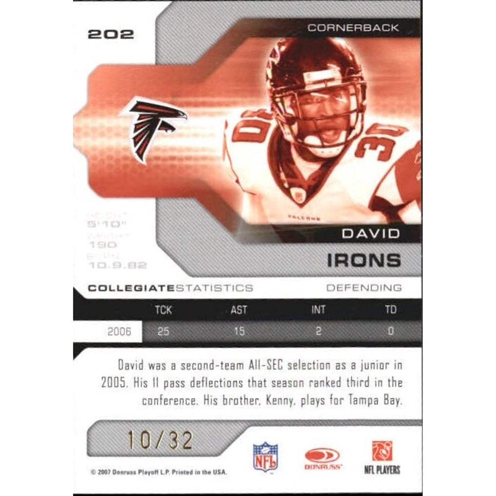 2007 Leaf Limited Bronze Spotlight #202 David Irons