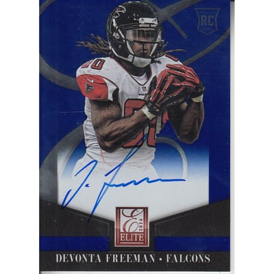 2014 Elite Rookie Autographs #15 Devonta Freeman