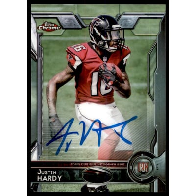 2015 Topps Chrome Rookie Autographs #149 Justin Hardy