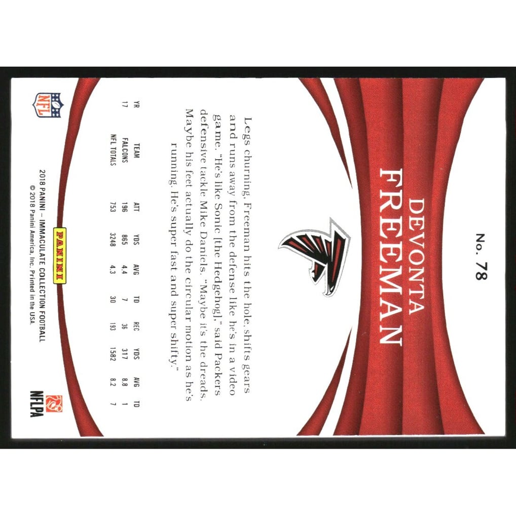 2018 Immaculate Collection #78 Devonta Freeman