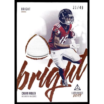 2019 Panini Luminance Bright Beginnings Materials Prime Gold #11 Calvin Ridley