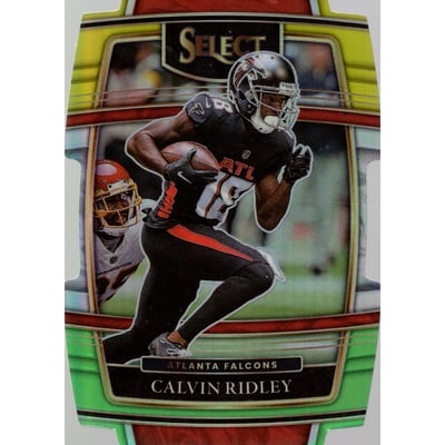 2021 Select Prizm Green and Yellow Die Cut #4 Calvin Ridley