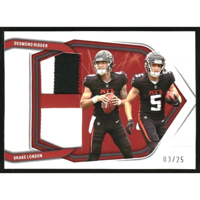 2022 Absolute Team Tandem Materials Holo Silver #1 Desmond Ridder/Drake London