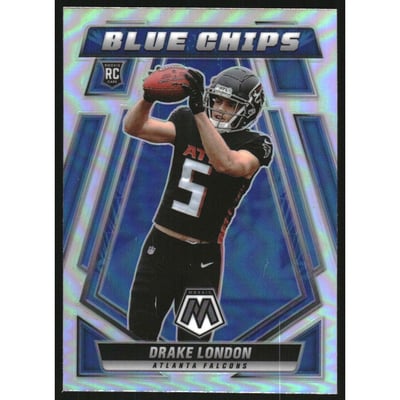 2022 Panini Mosaic Blue Chips Silver #6 Drake London