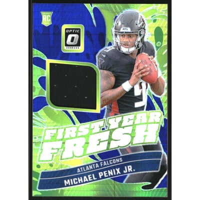 2024 Donruss Optic First Year Fresh Jerseys Blue Hyper #31 Michael Penix Jr.