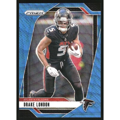 2024 Panini Prizm Prizms Blue Wave #12 Drake London