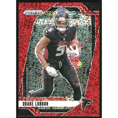 2024 Panini Prizm Prizms Red Sparkle #12 Drake London