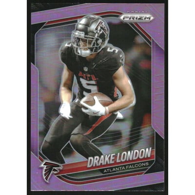 2025 Panini Prizm Prizms Pink #198 Drake London