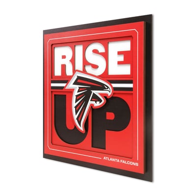 Atlanta Falcons 12" x 12" Slogan Series 3D Wall Art