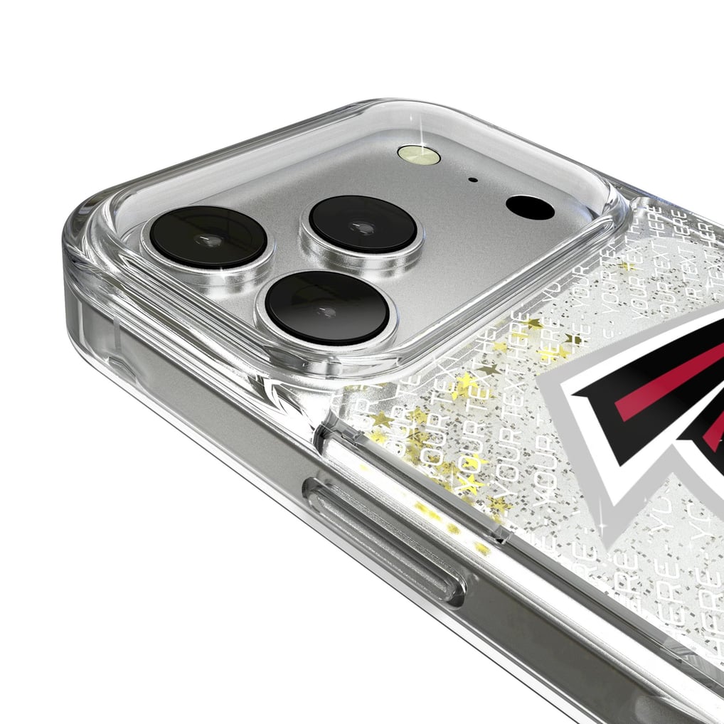 Atlanta Falcons Personalized Endzone Plus Design iPhone Glitter Phone Case