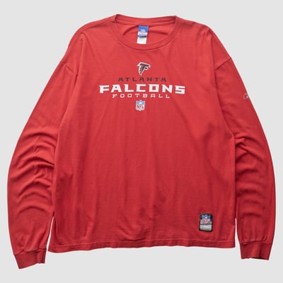 Atlanta Falcons Reebok 2000s Long Sleeve T-shirt - Red - 2XL by Fanatics Real Vintage