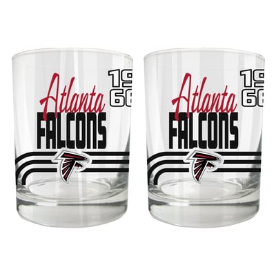 Atlanta Falcons Two-Piece 12oz. Heritage Rocks Glass Set