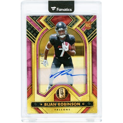 Bijan Robinson Atlanta Falcons Autographed 2023 Panini Gold Standard FOTL #104 #24/24 Rookie Card