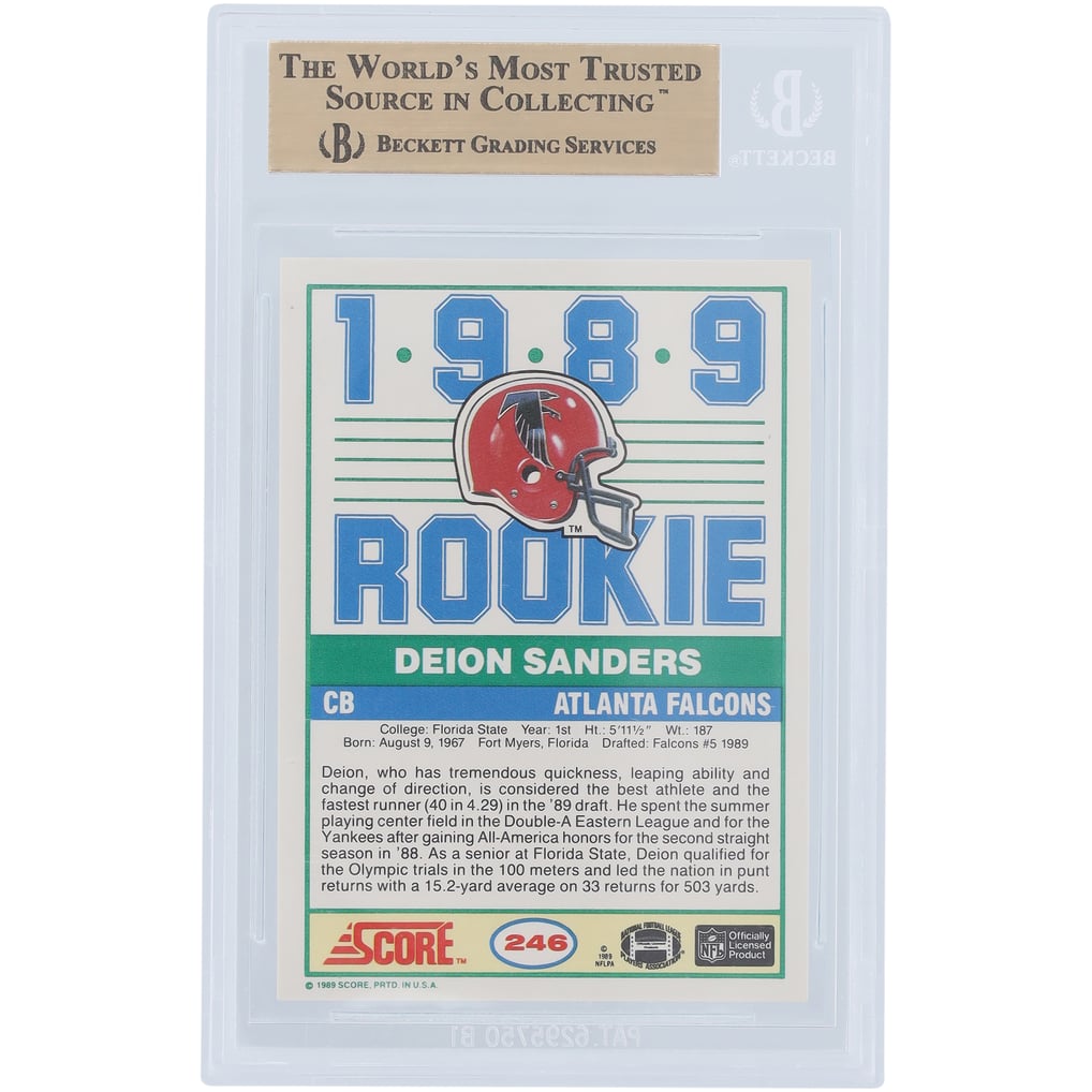 Lot - 1990 Upper Deck #13 Deion Sanders New York Yankees Star Rookie Lot - 1990 Upper Deck #13 Deion Sanders New York Yankees Star Rookie