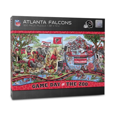 Atlanta Falcons Fanpoint 10.5" x 28" Game Day at the Zoo 500-Piece Puzzle