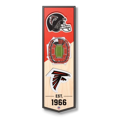 Atlanta Falcons Fanpoint 6'' x 19'' 3D StadiumView Banner