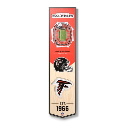Atlanta Falcons Fanpoint 8'' x 32'' 3D StadiumView Banner