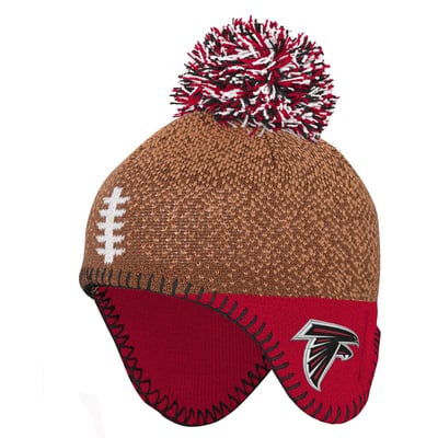 Atlanta Falcons Outerstuff Infant Football Head Knit Hat with Pom - Brown