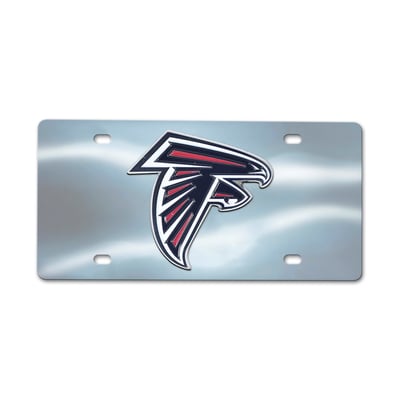 Atlanta Falcons Logo Brands Chrome Diecast License Plate
