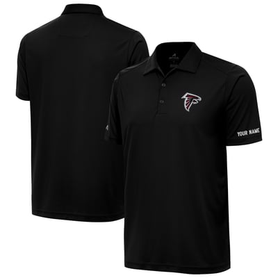 Atlanta Falcons Antigua  Personalized Tribute Polo - Black